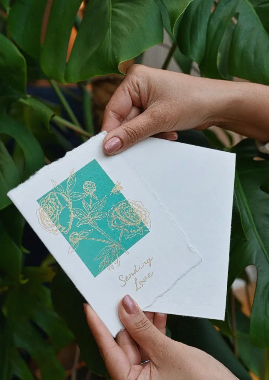 Hand Block Printed Greeting Cards