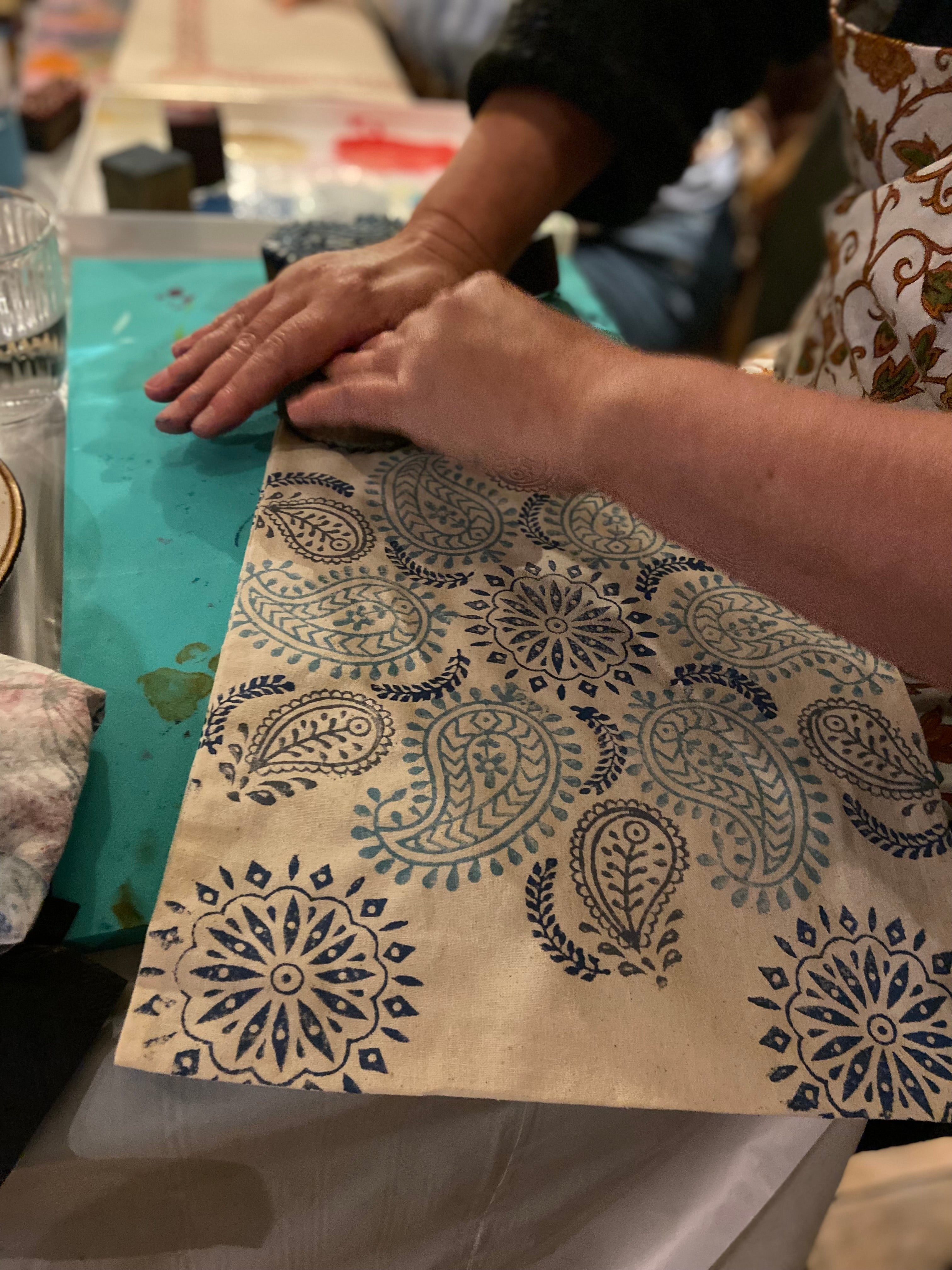Block Print Workshop Experience Evening