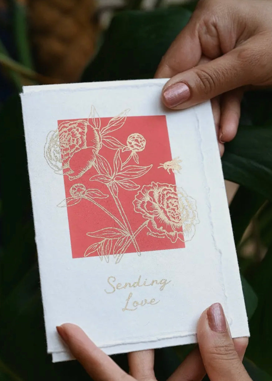 Hand Block Printed Greeting Cards