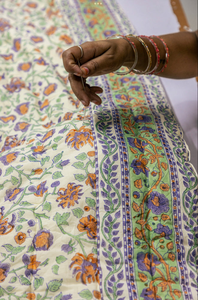 Luxury Quilted Bedspread / Eiderdown - Westington Pistachio