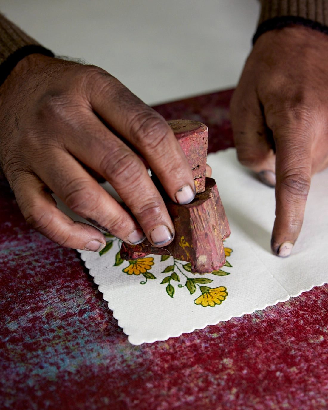 Hand Block Printed Notecard Set