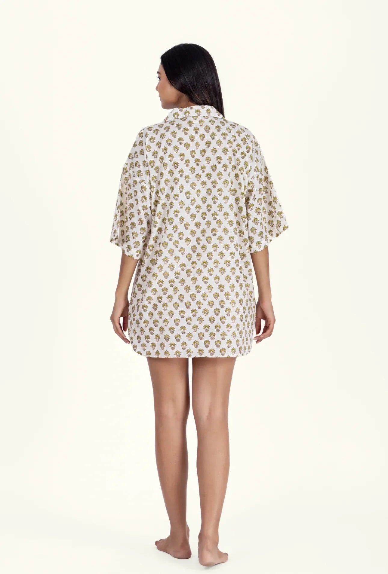 Cotton Nightshirt - Booti Olive