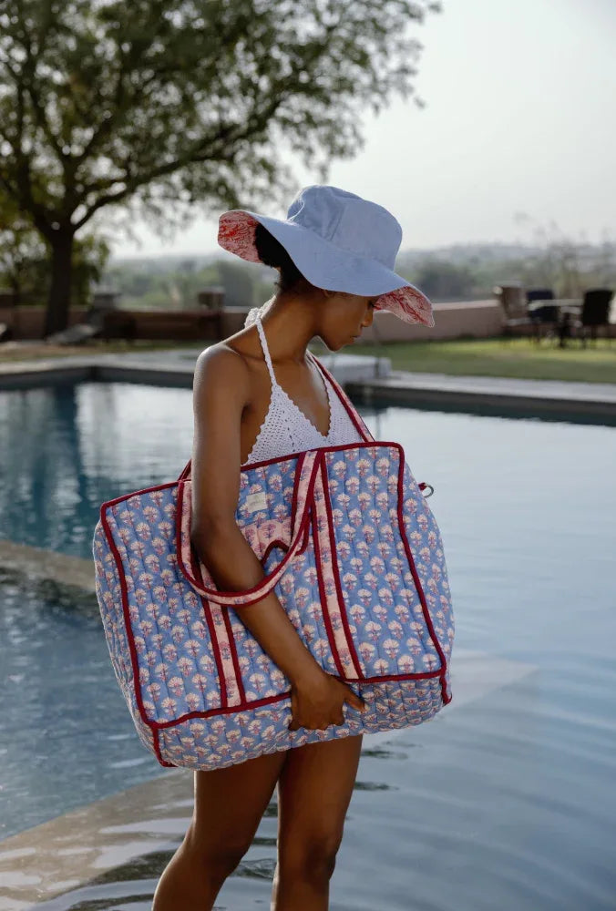Quilted Weekend Travel Bag - Booti Sky Rose