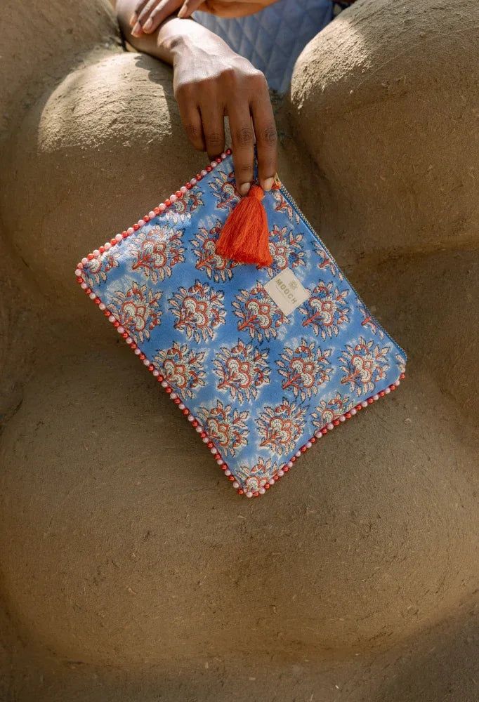 Printed Clutch Anything Bag - Beacon Sapphire