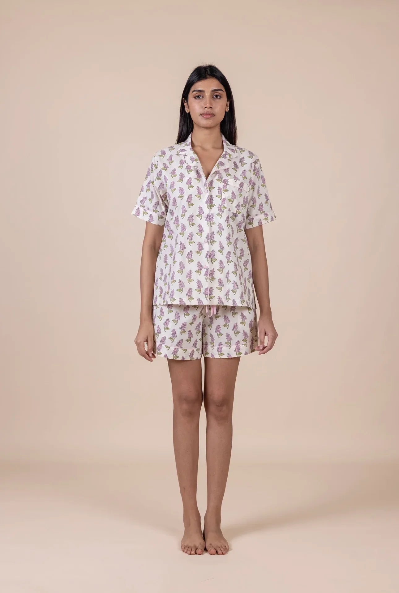 Short Cotton Pyjamas - Veronica Mauve