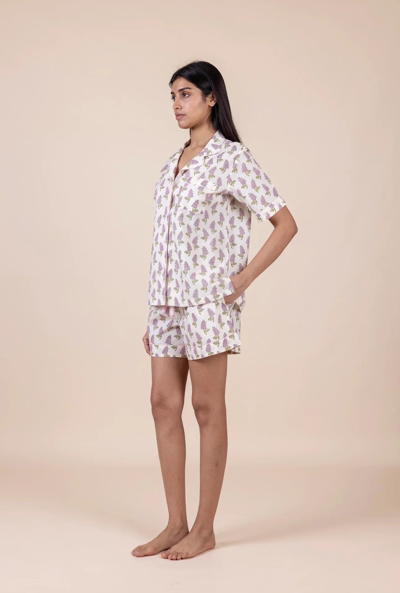 Short Cotton Pyjamas - Veronica Mauve