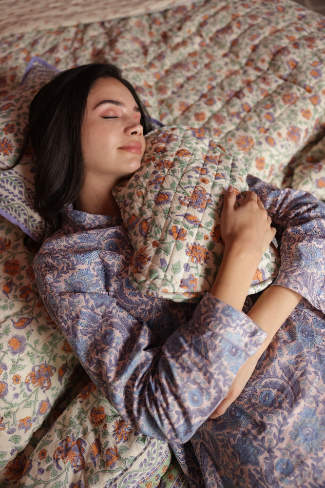 Quilted Hot Water Bottle Cover - Westington Pistachio