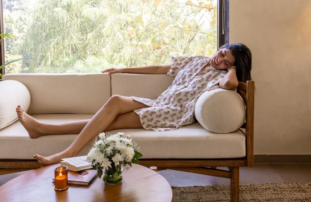 Cotton Nightshirt - Veronica Mauve