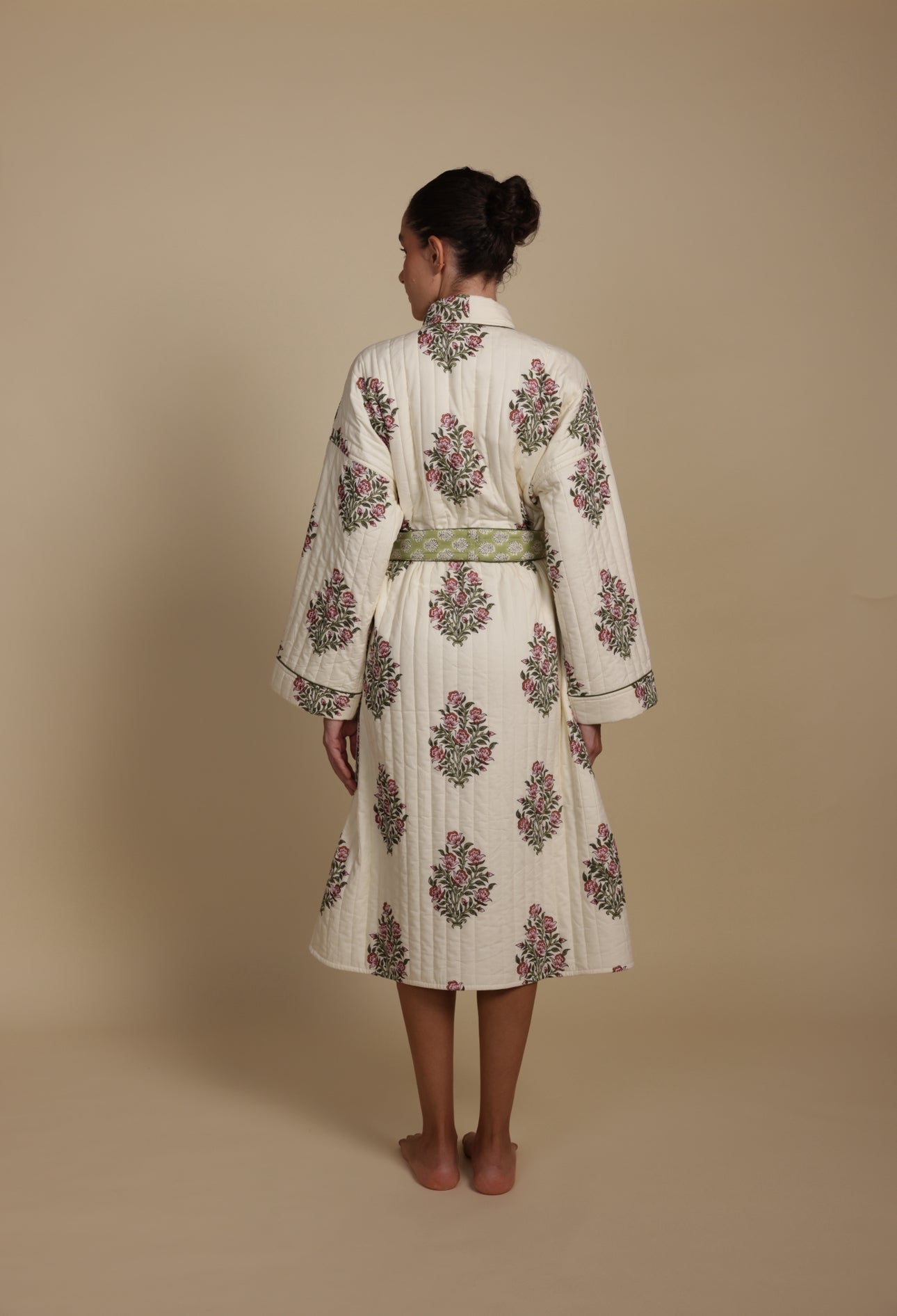 Quilted Luxury Cotton Dressing Gown / Robe - Wilson Rose