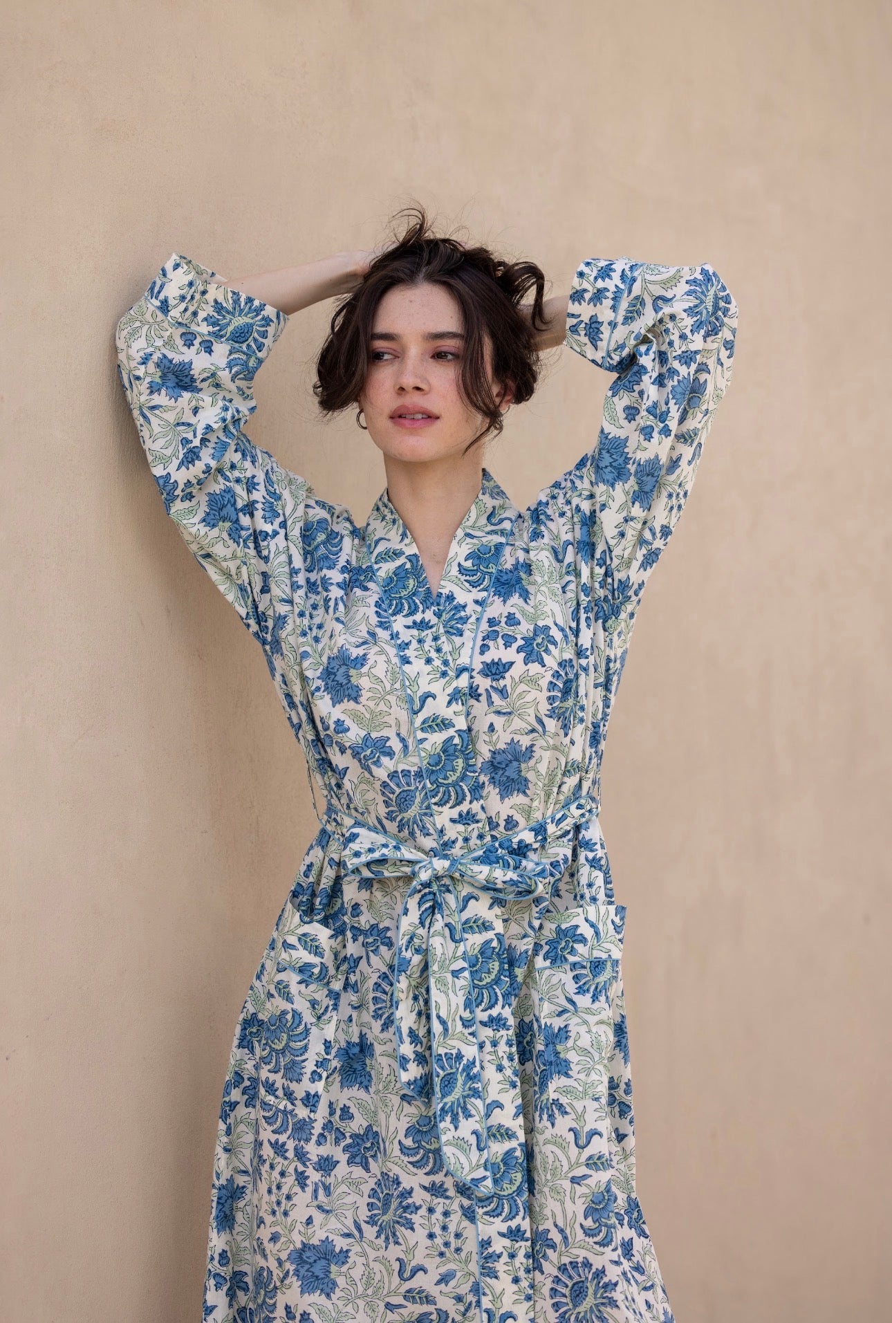 Cotton Dressing Gown / Robe - Willersey Breeze