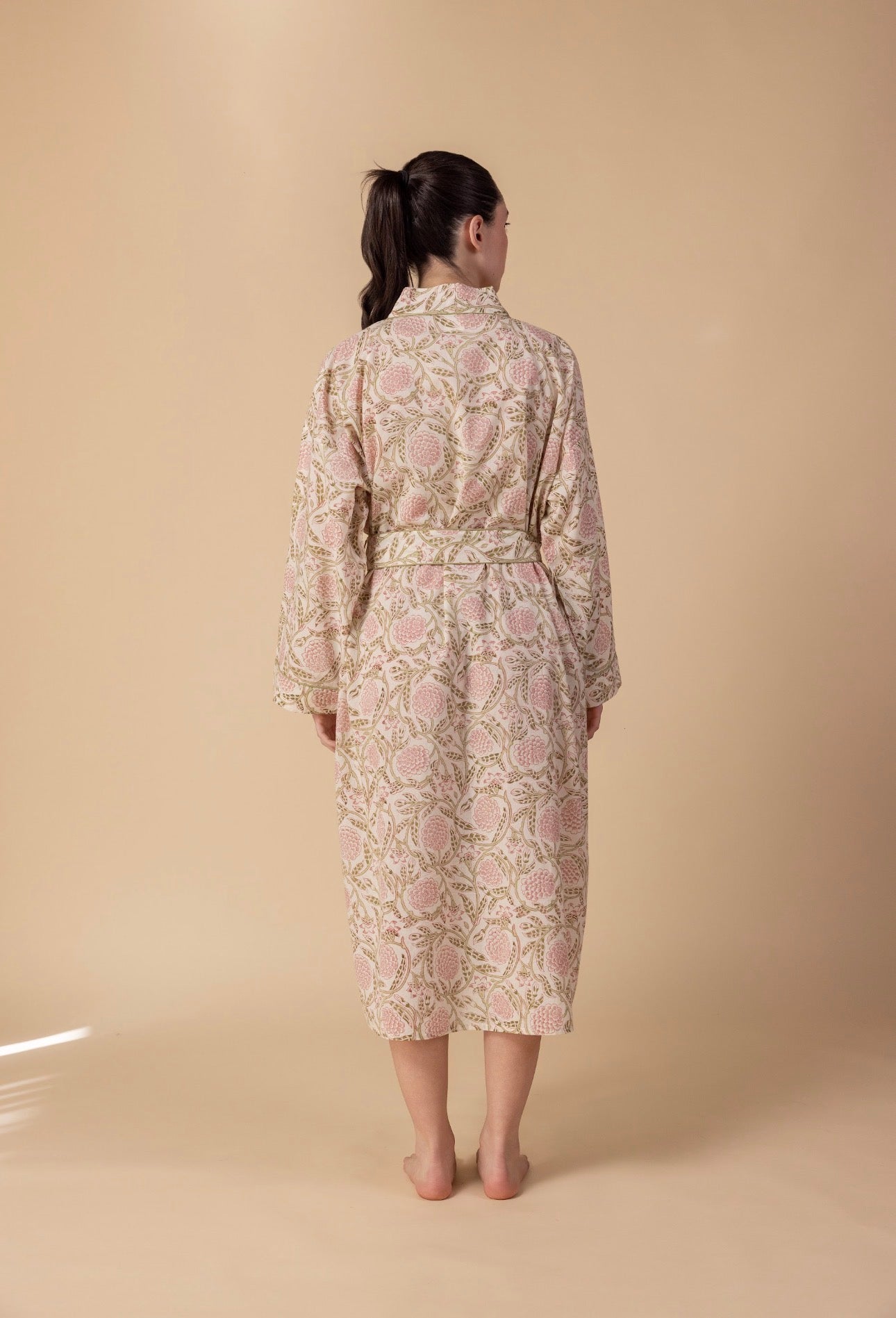 Cotton Dressing Gown / Robe - Wolds Bloom