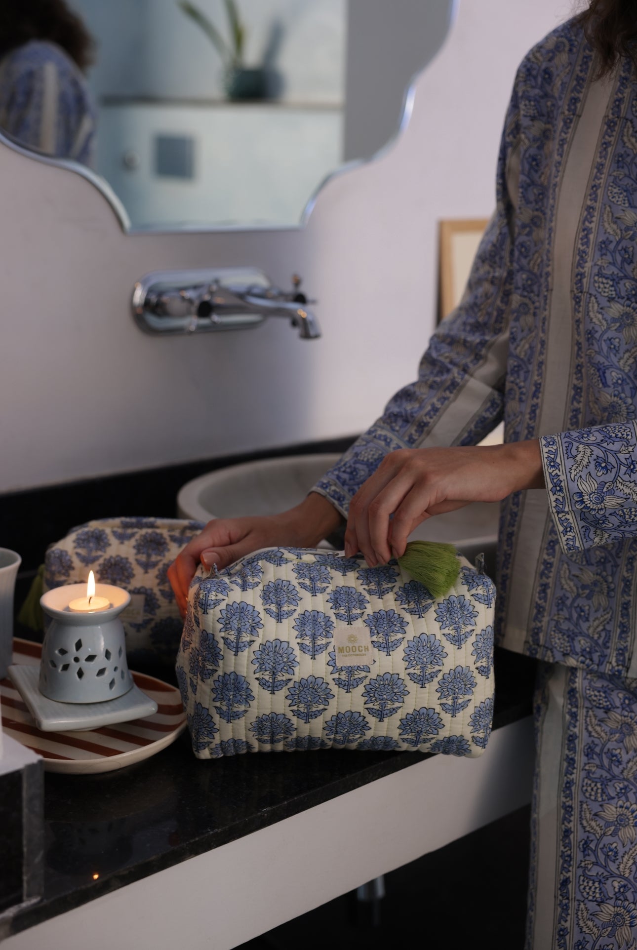 Quilted Wash Bag Booti Sky
