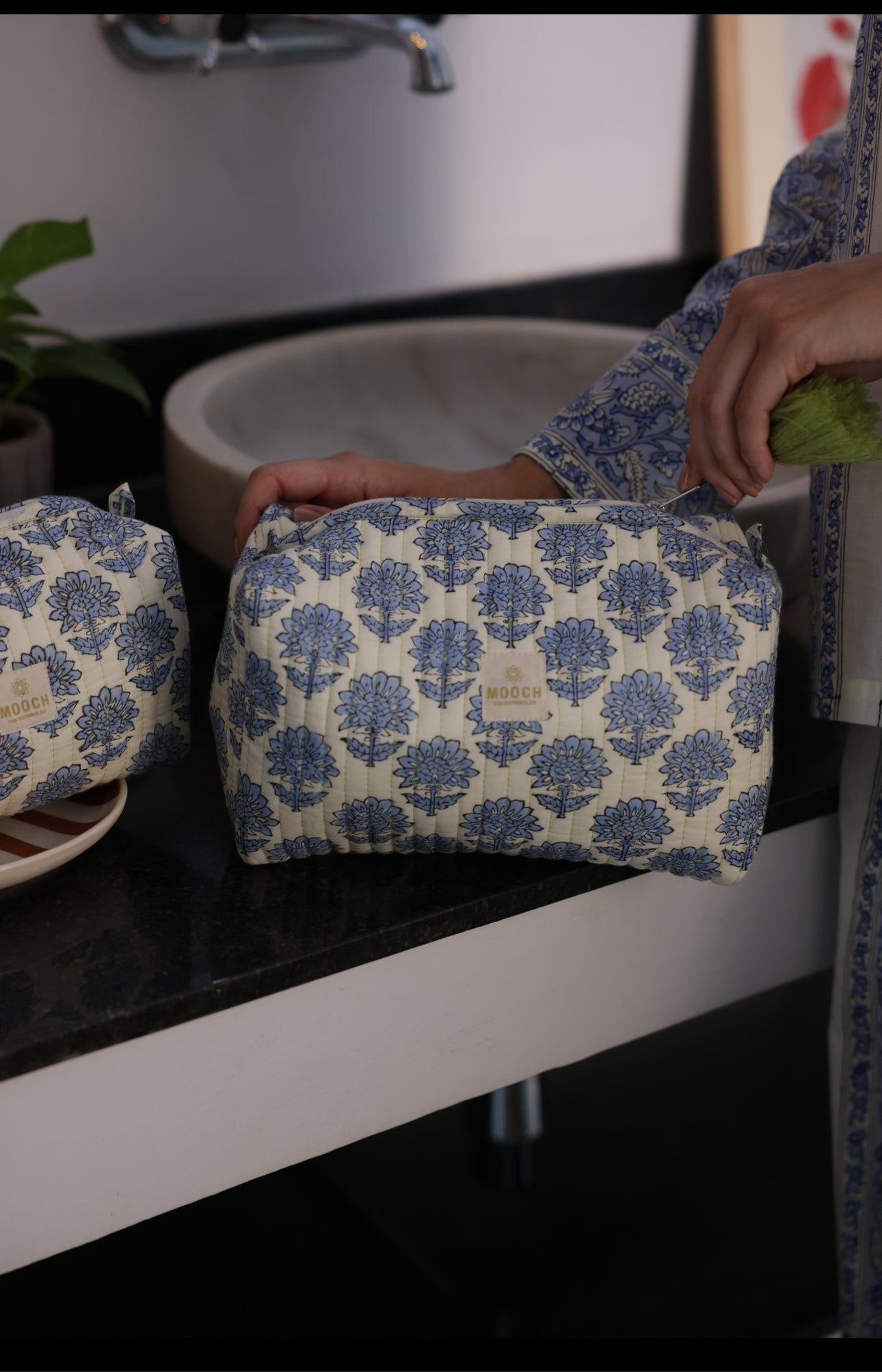 Quilted Wash Bag Booti Sky