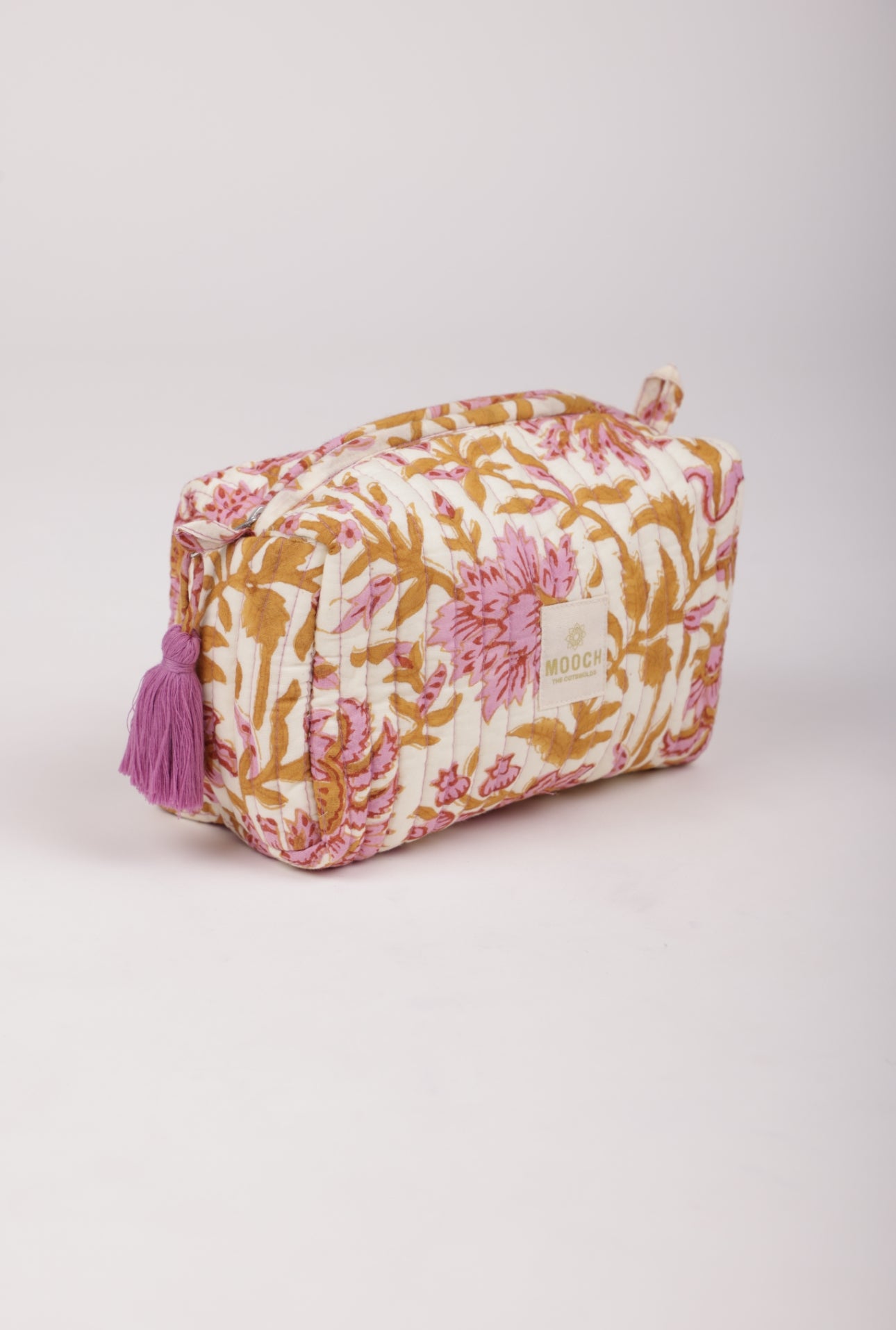 Quilted Wash Bag - Willersey Orchid