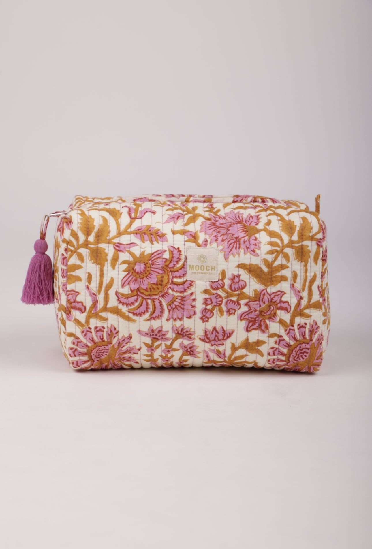 Quilted Wash Bag - Willersey Orchid