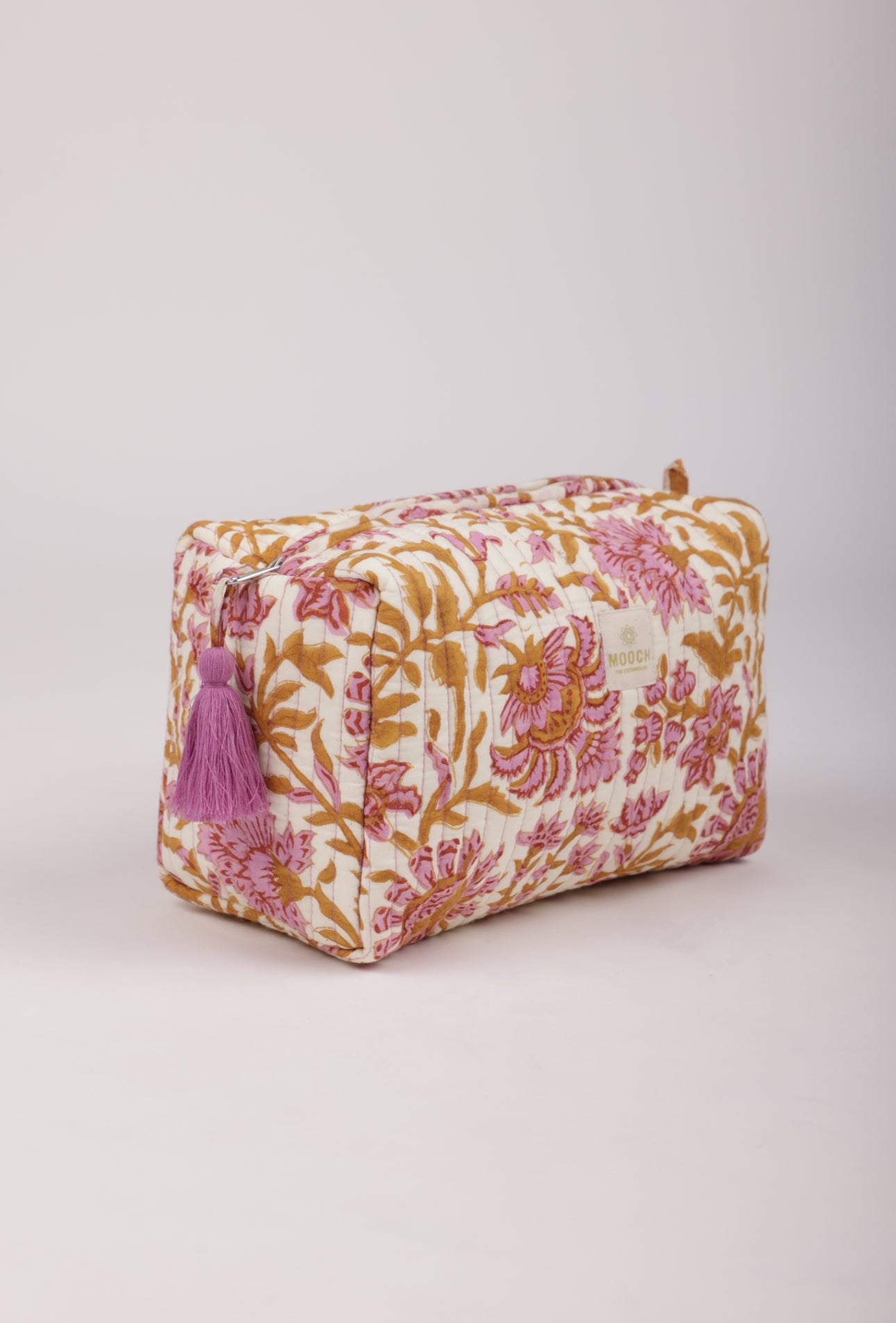 Quilted Wash Bag - Willersey Orchid