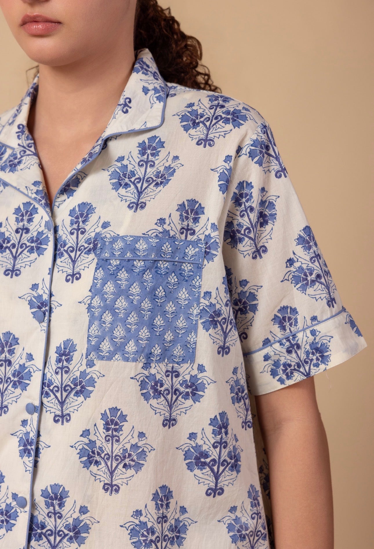 Short Cotton Pyjamas - Bluebell Buta