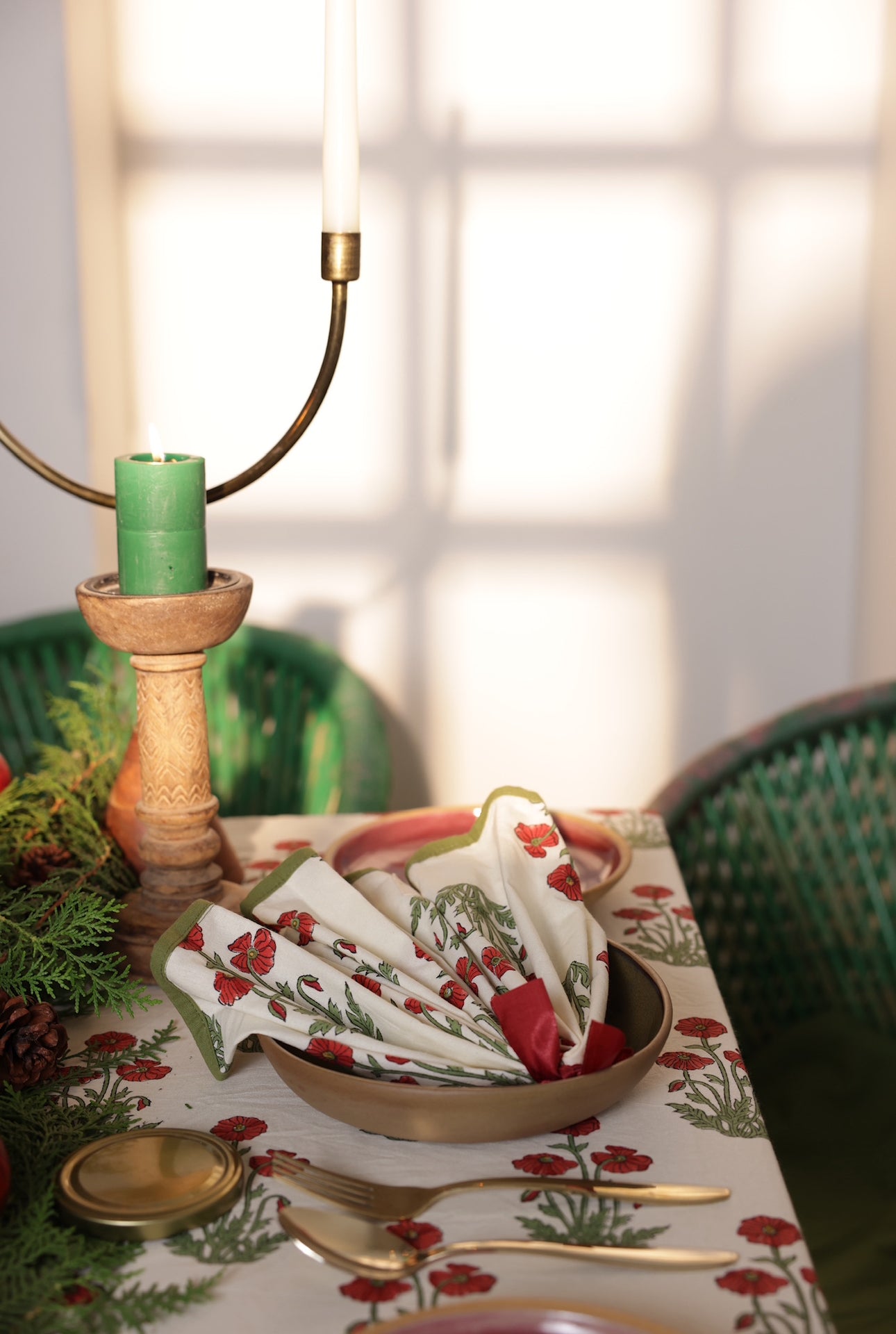 Printed Tablecloth - Condicote Poppy