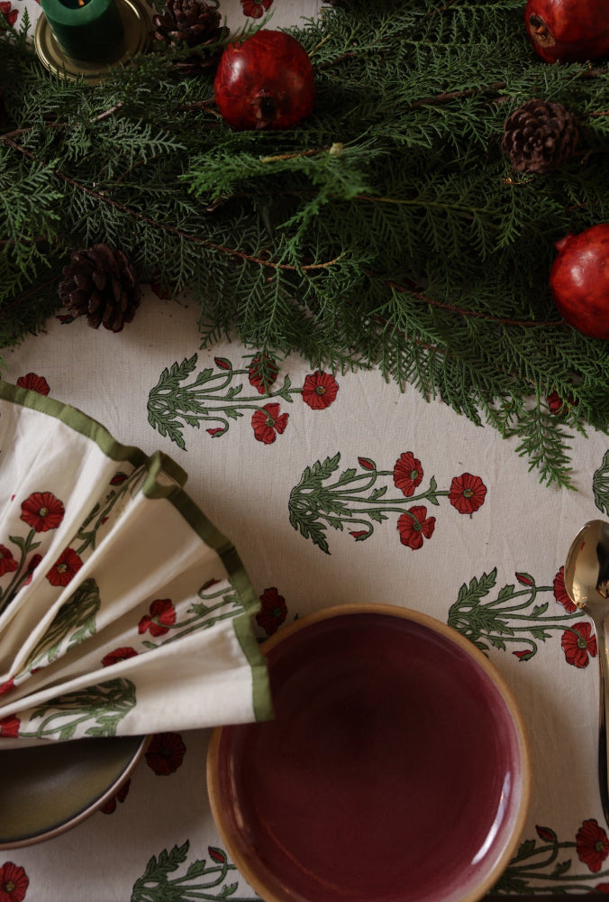 Printed Tablecloth - Condicote Poppy