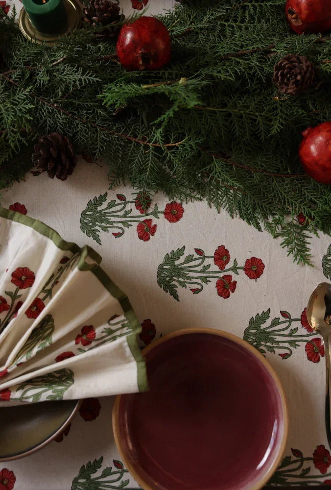 Printed Tablecloth - Condicote Poppy