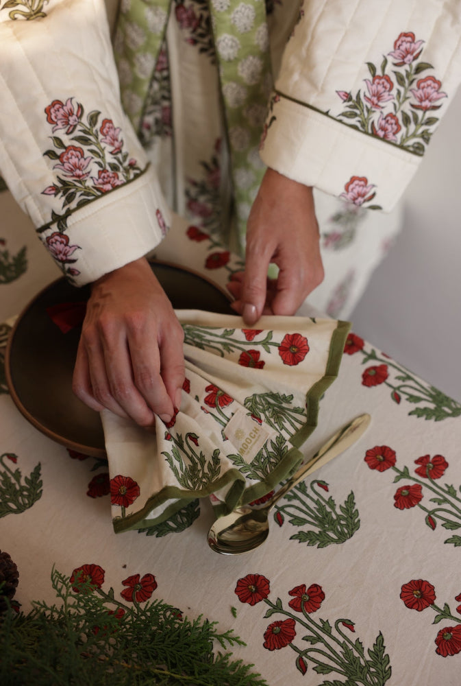 Printed Tablecloth - Condicote Poppy