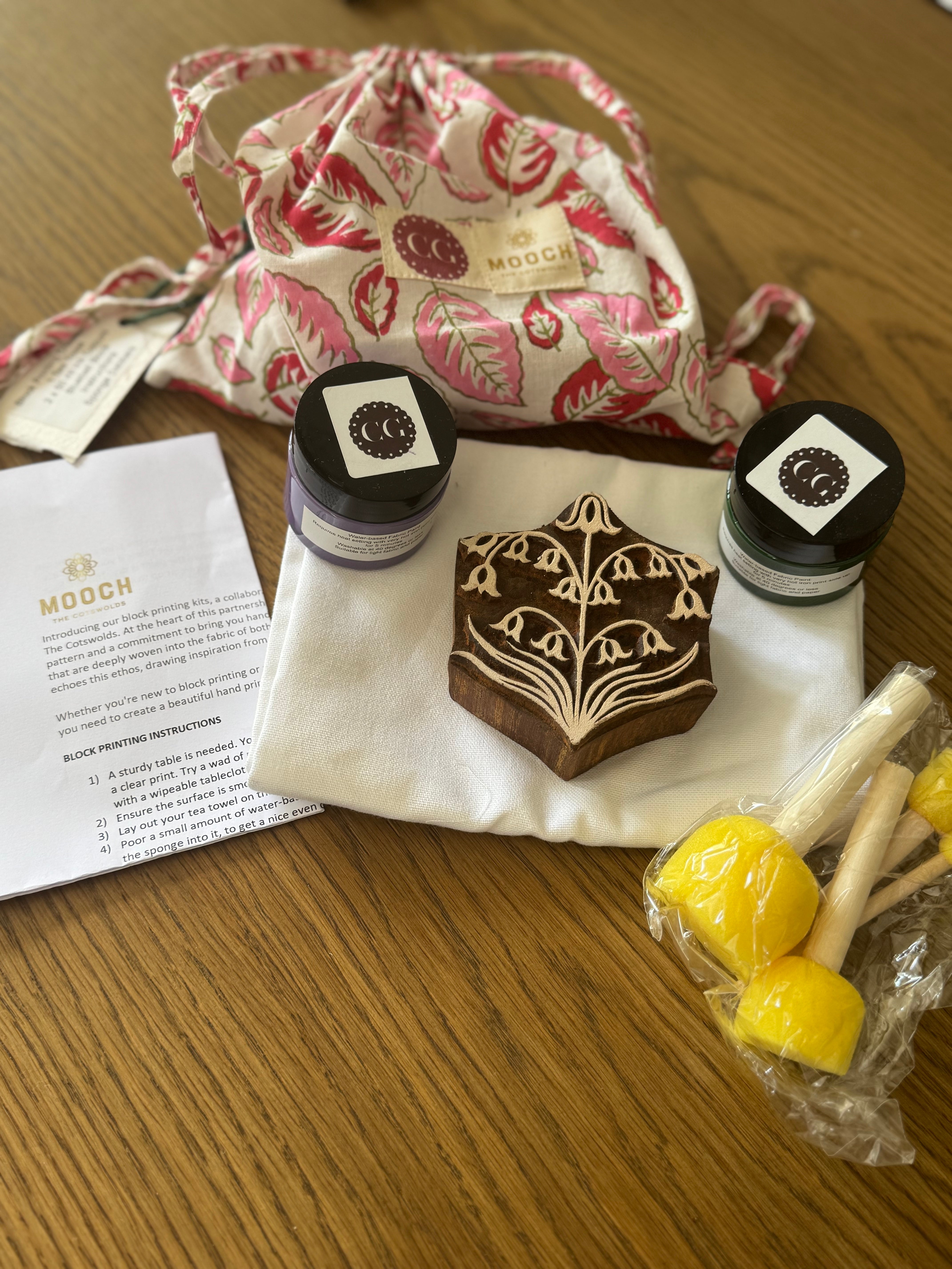 Block Printing Creative Kit - Bluebell