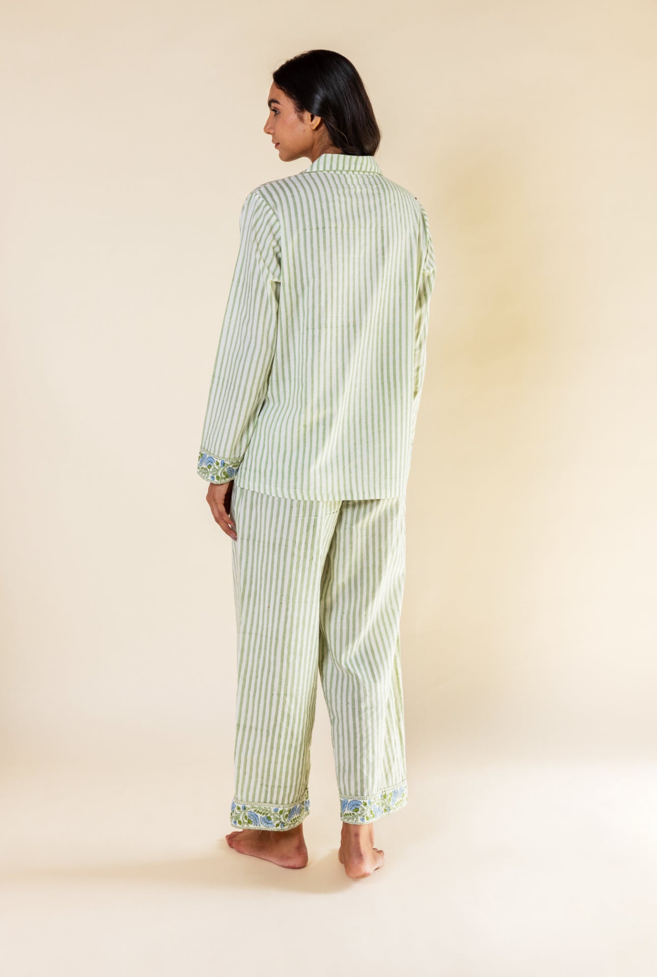Cotton Pyjamas - Willow Stripe