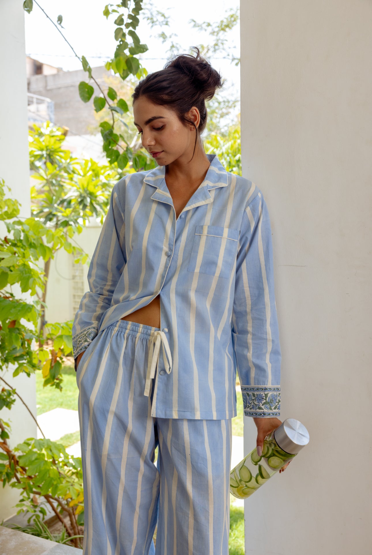 Cotton Pyjamas - Ocean Stripe
