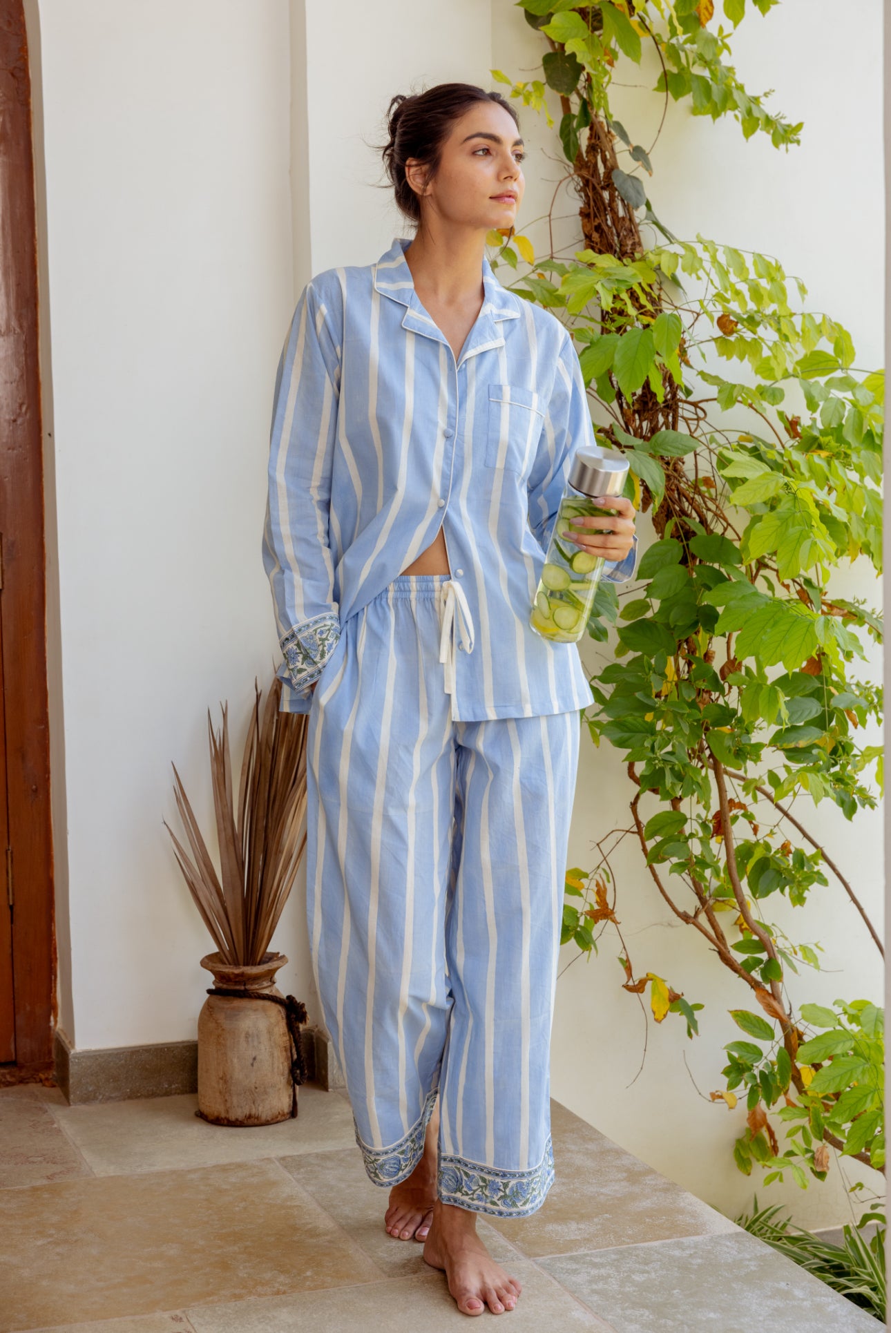 Cotton Pyjamas - Ocean Stripe