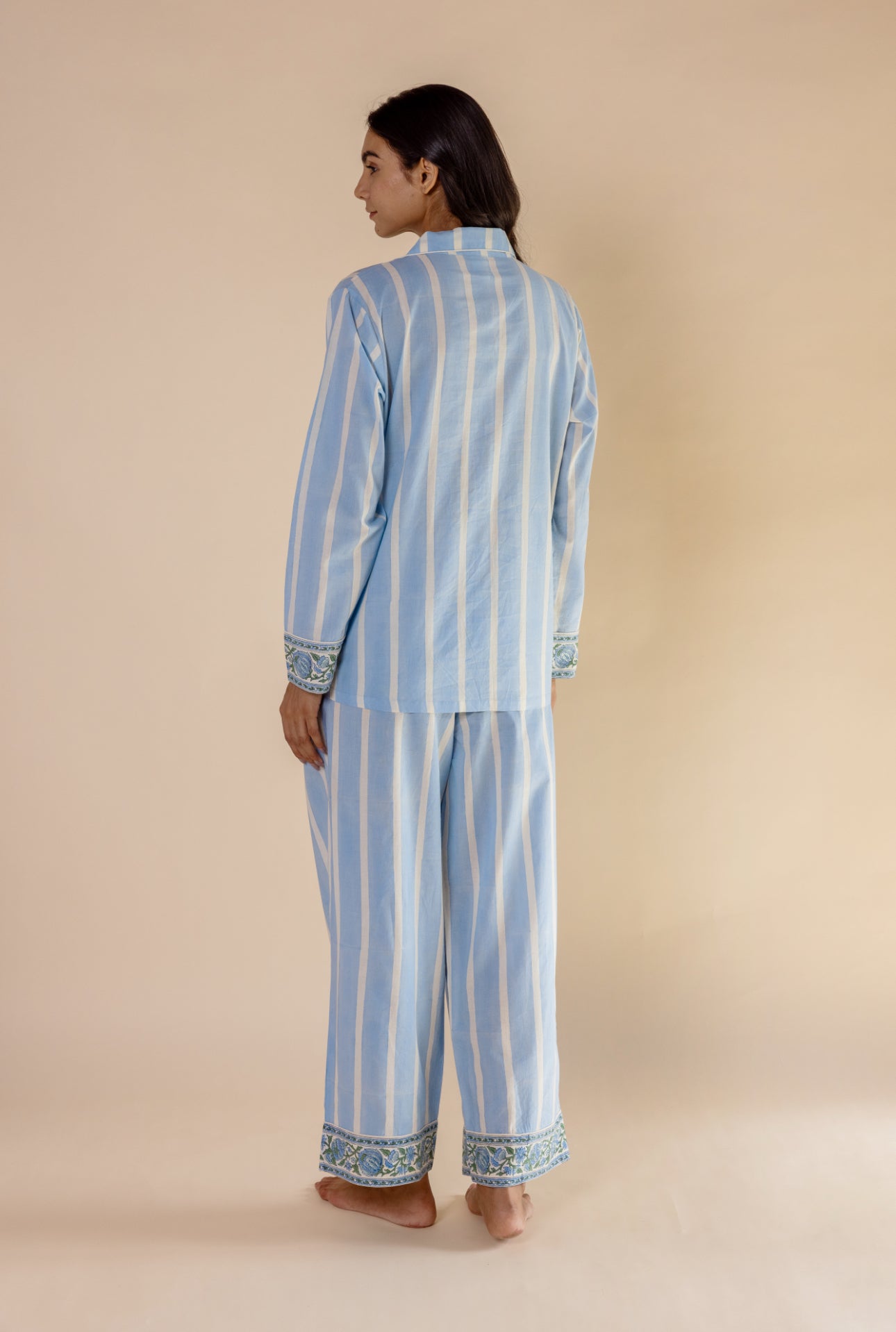 Cotton Pyjamas - Ocean Stripe
