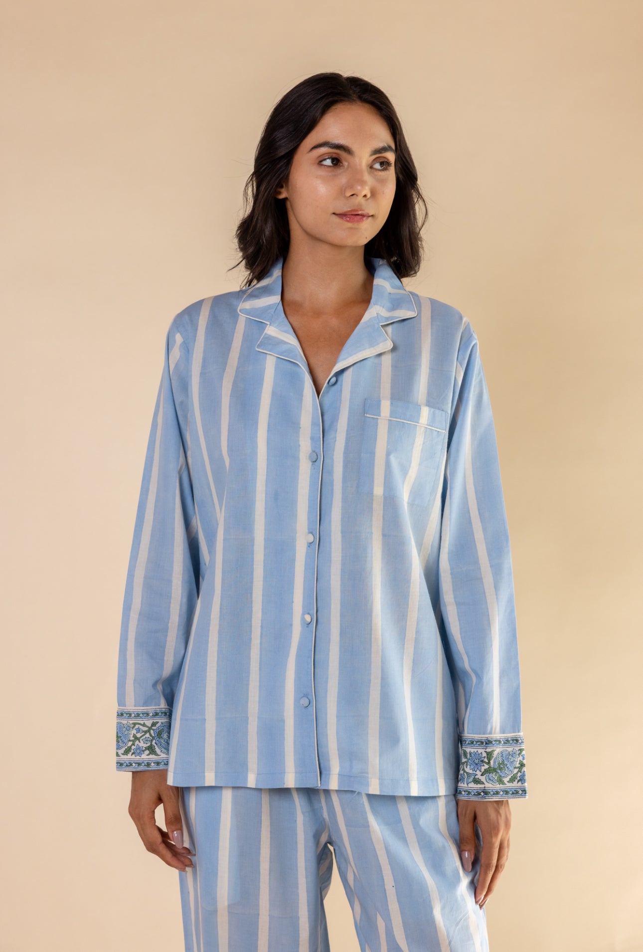 Cotton Pyjamas - Ocean Stripe