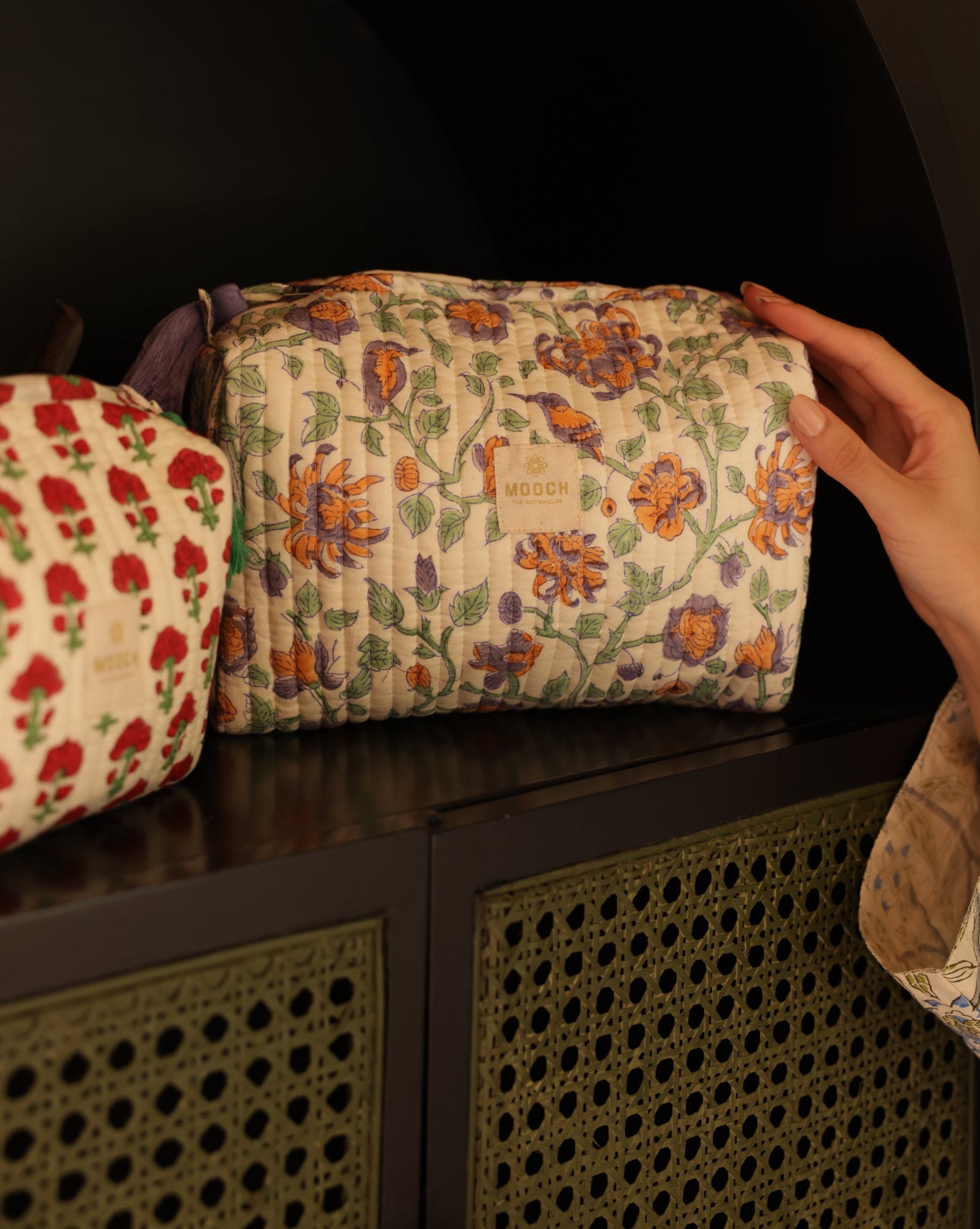 Quilted Cosmetic Bag - Westington Pistachio