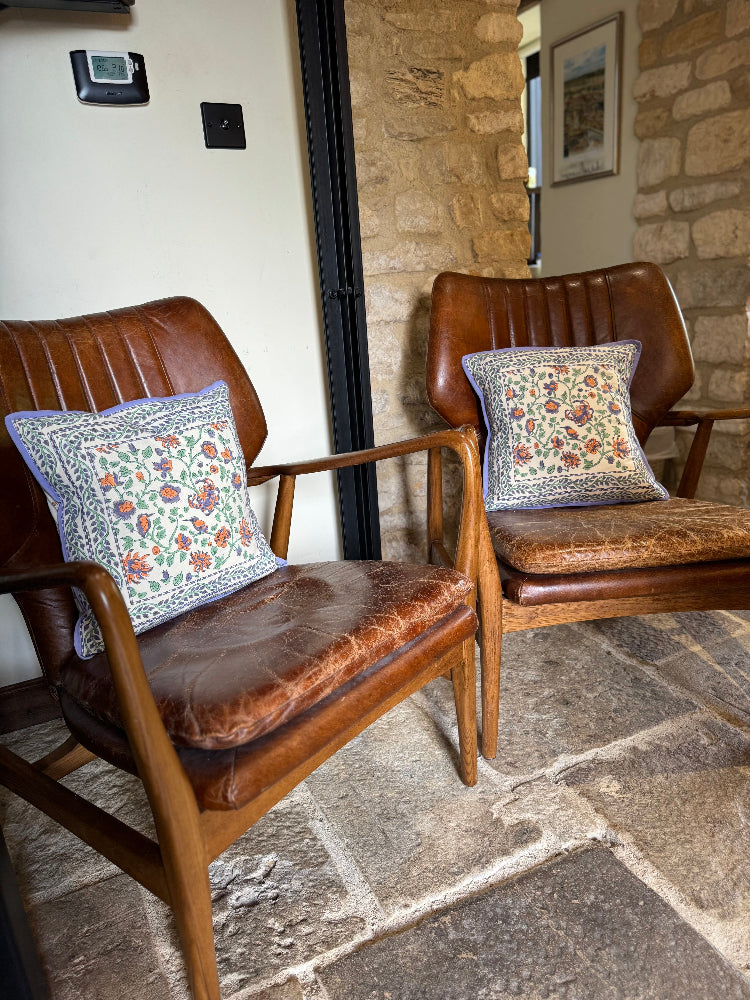 Printed Cushion Cover Piped - Westington Pistachio