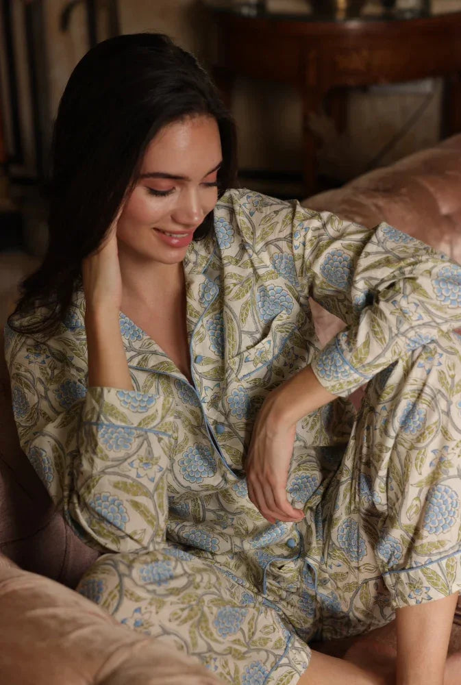 Cotton Pyjamas - Wolds Steel