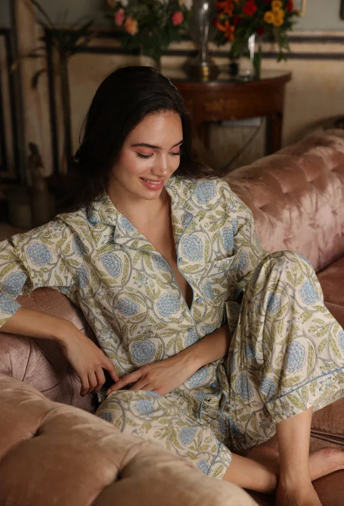 Cotton Pyjamas - Wolds Steel