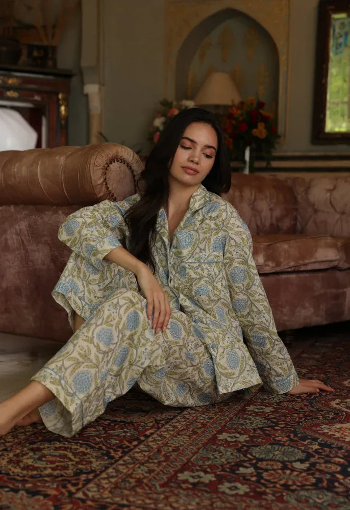 Cotton Pyjamas - Wolds Steel