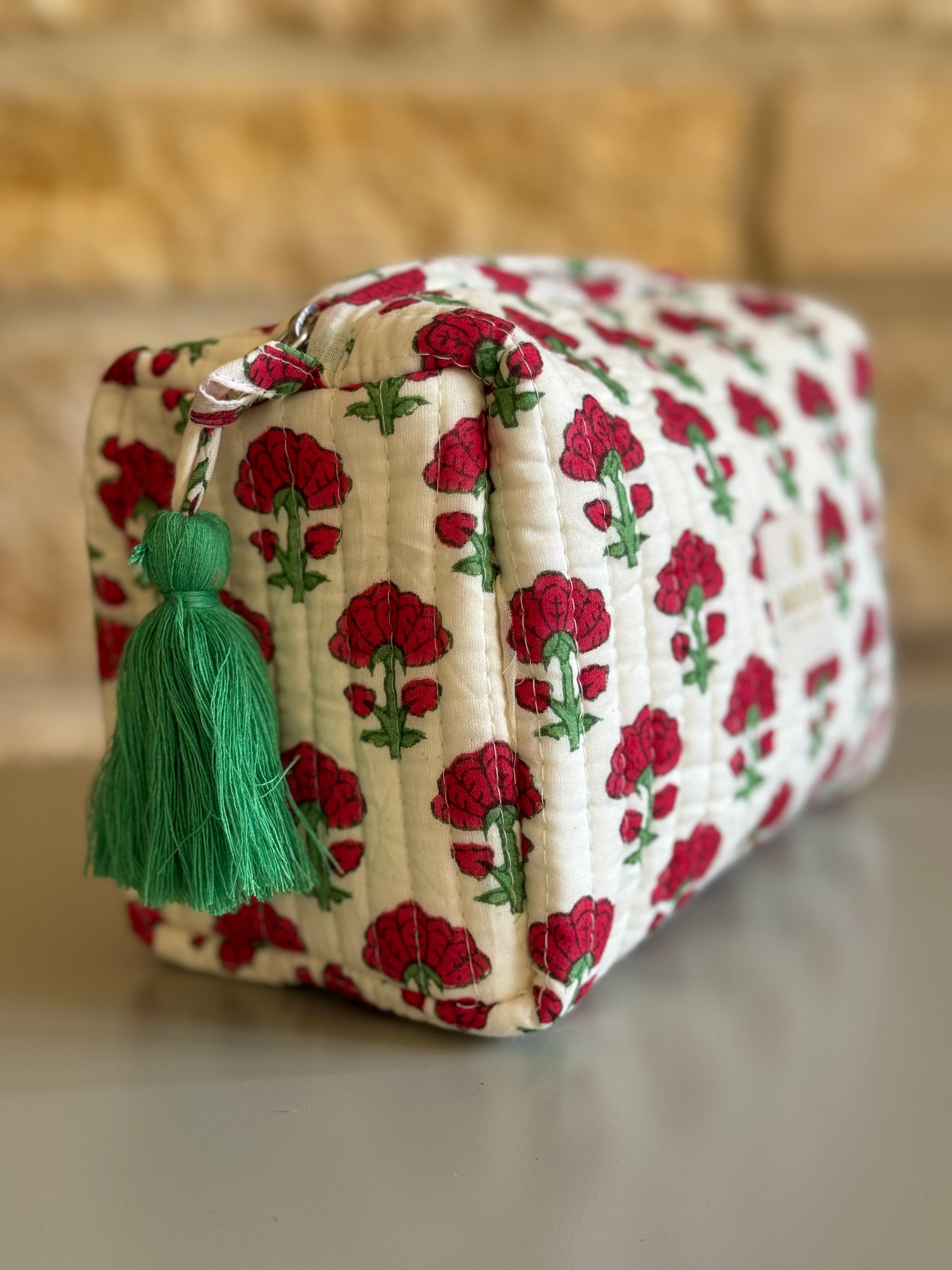 Quilted Cosmetic Bag - Beacon Amber