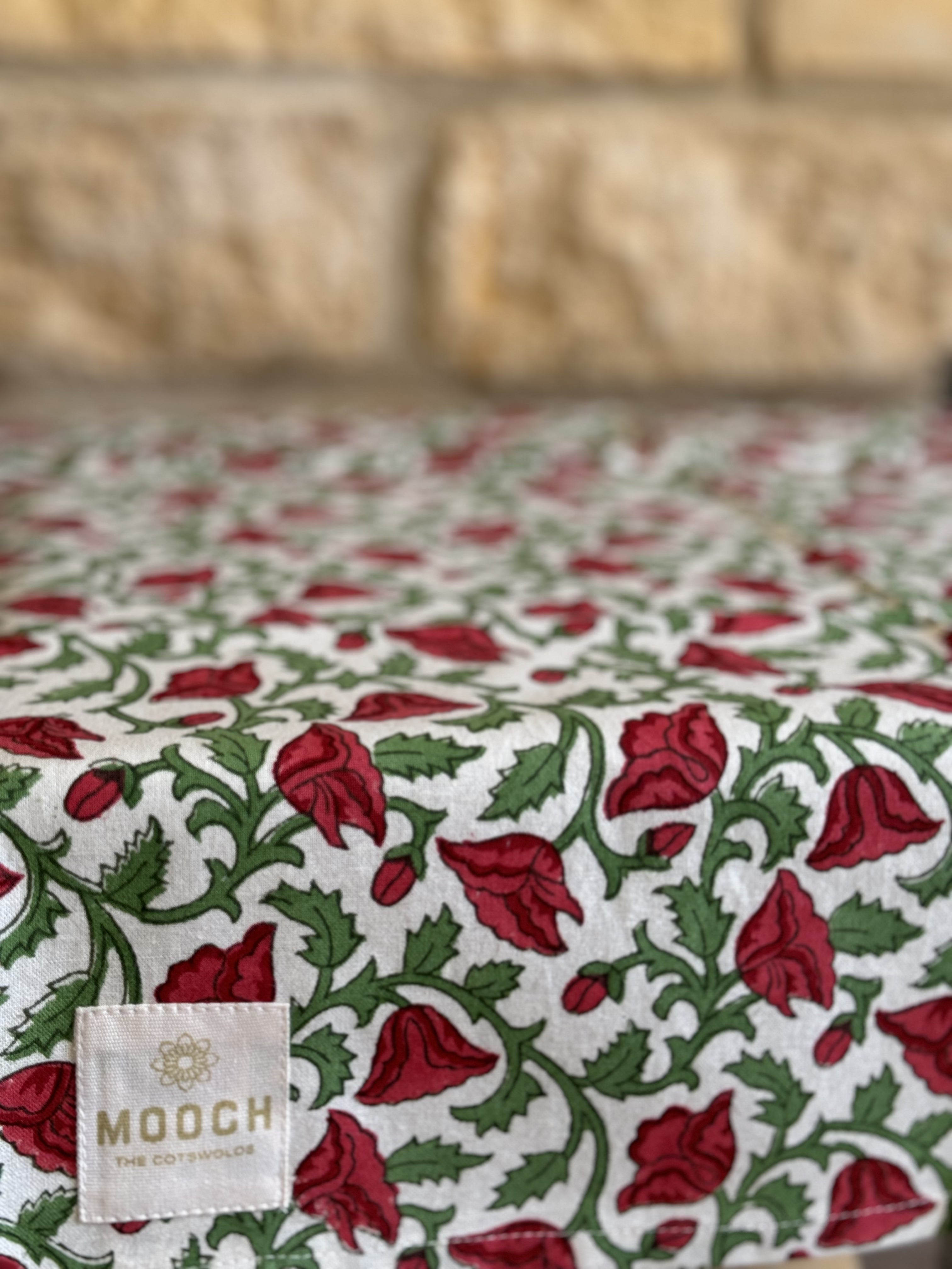 Printed Tea Towel - Hicks Scarlet