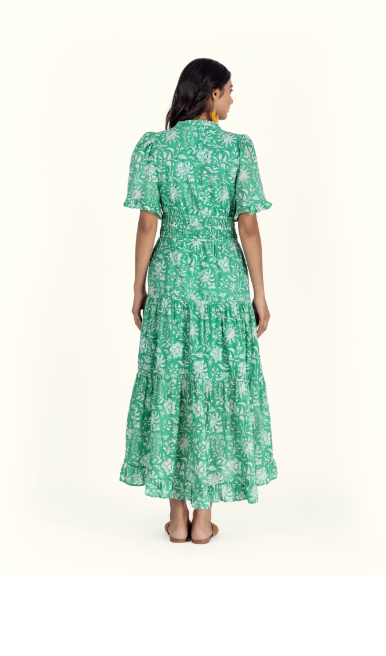 Organic Cotton Dress - Freya Emerald