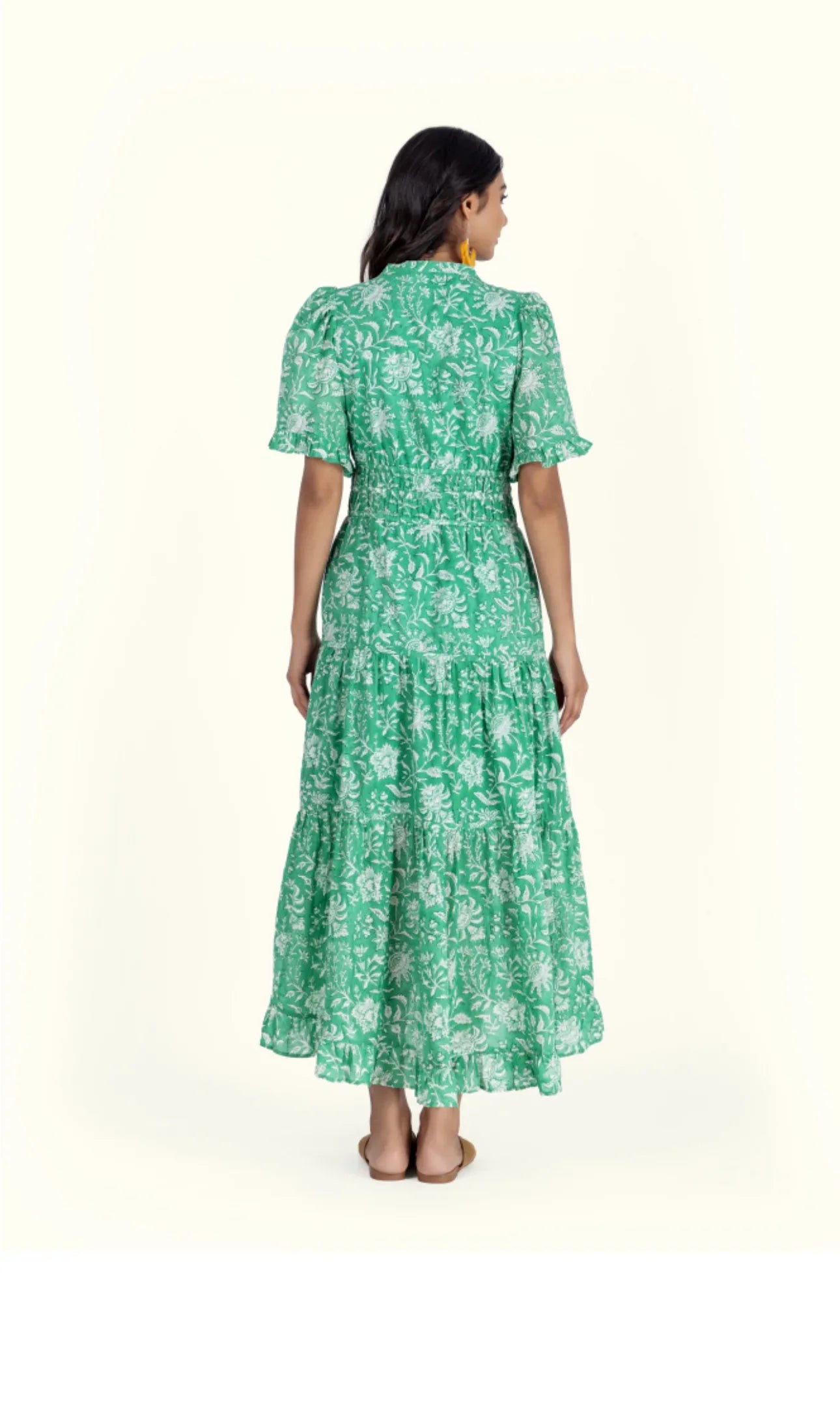 Organic Cotton Dress - Freya Emerald