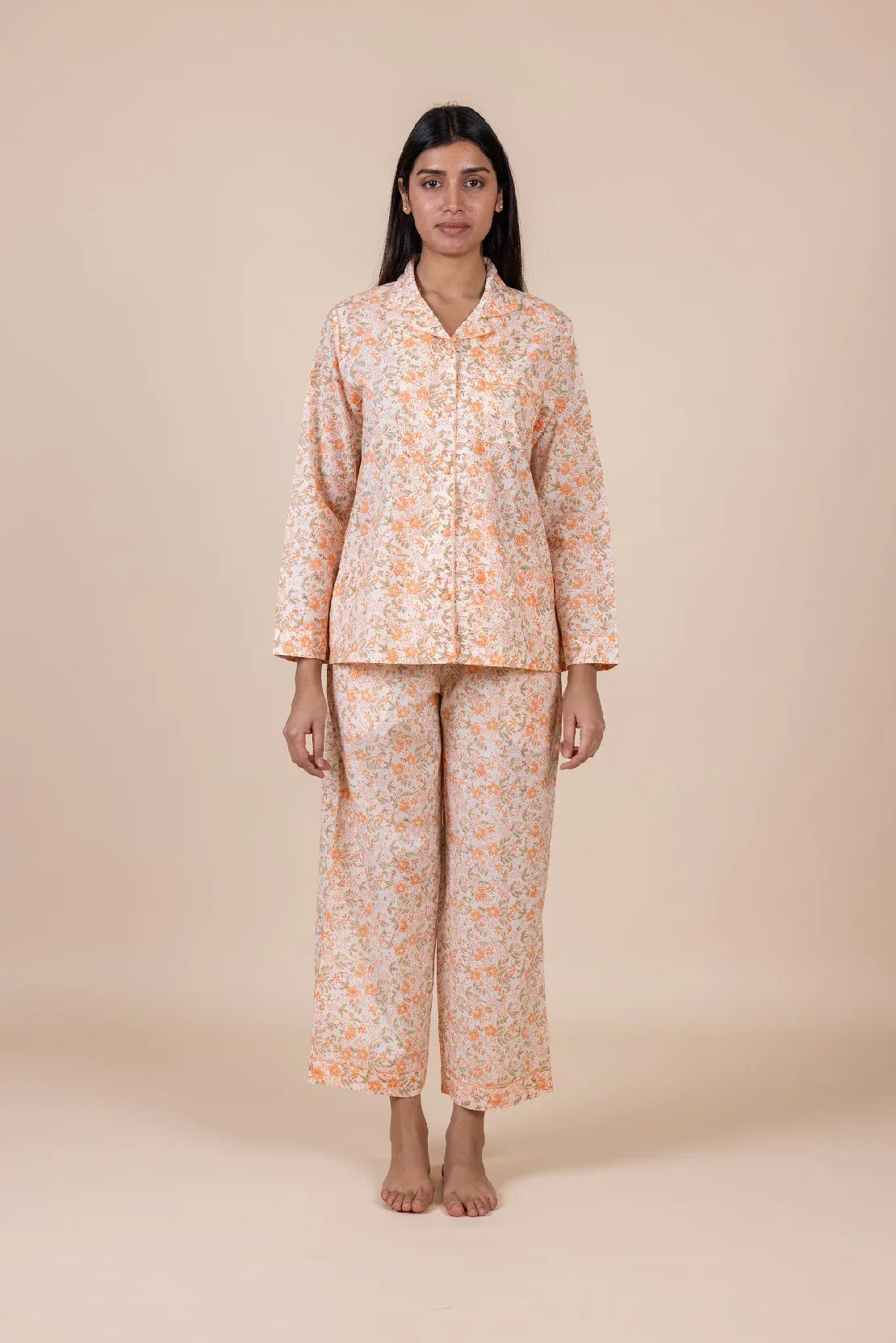 Luxury blossom print cotton pyjamas - Mooch Cotswolds design
