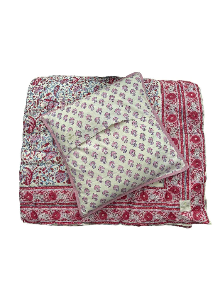Printed Cushion Cover Piped - Broad Campden Poppy