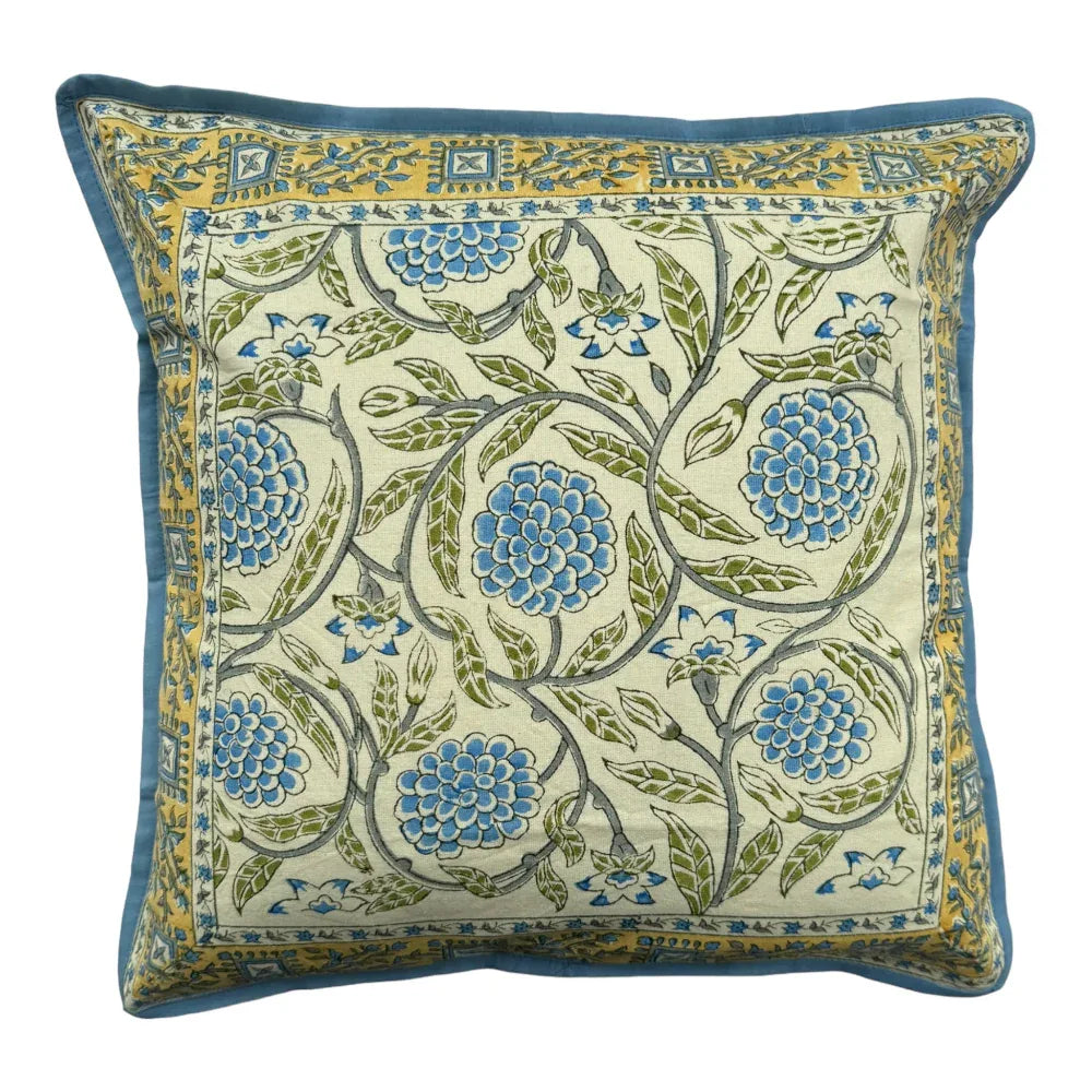 Printed Cushion Cover Piped - Wolds Steel