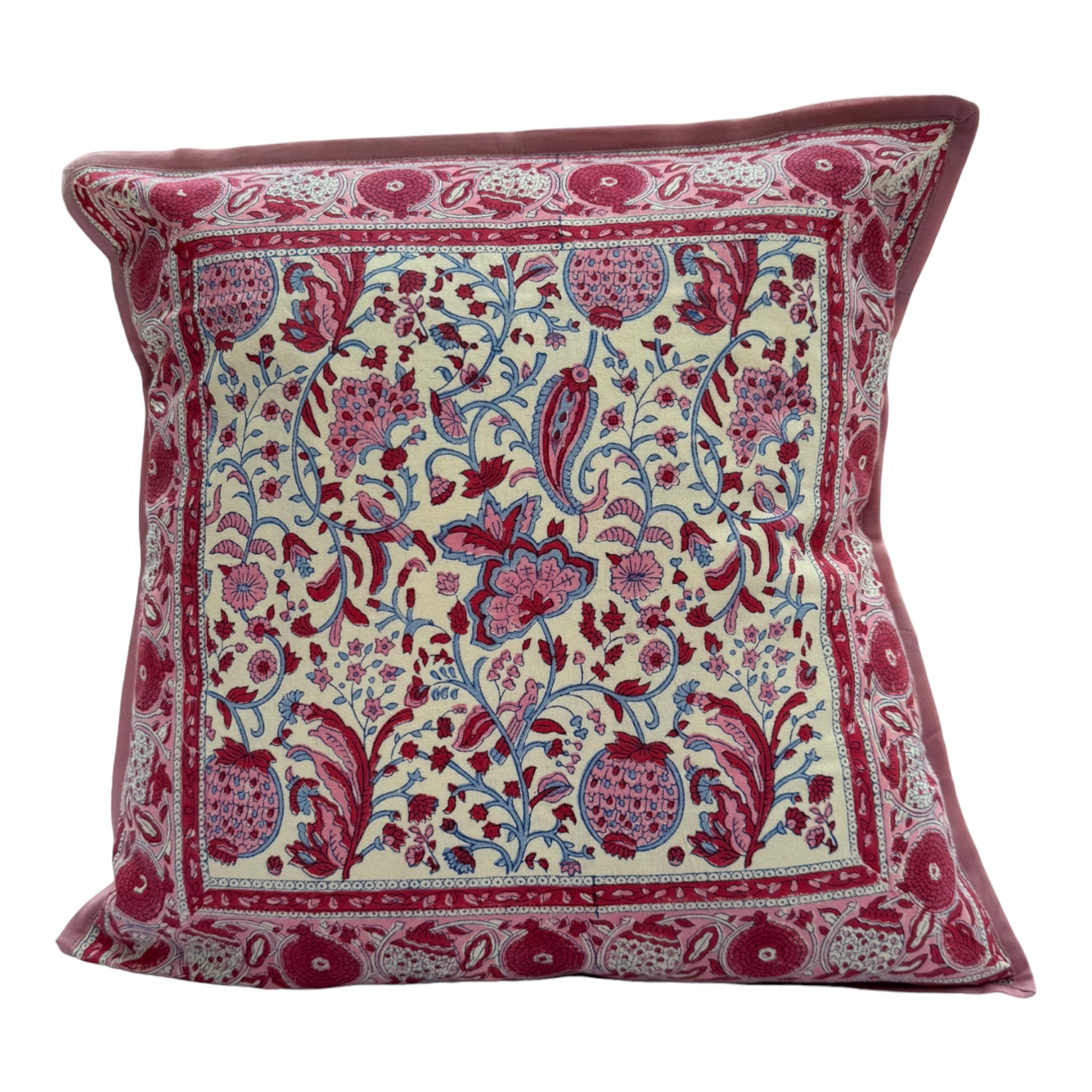 Printed Cushion Cover Piped - Broad Campden Poppy