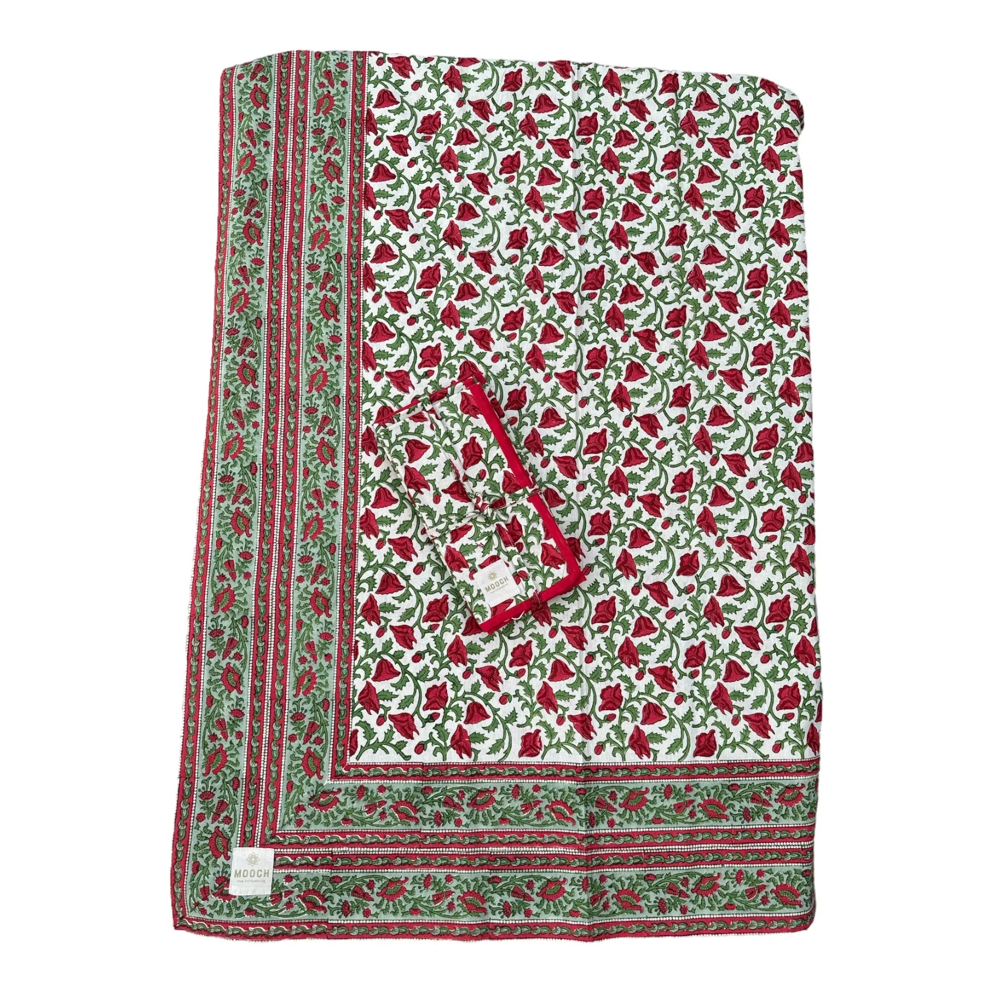 Printed Napkins (Pack of 4) - Hicks Scarlet