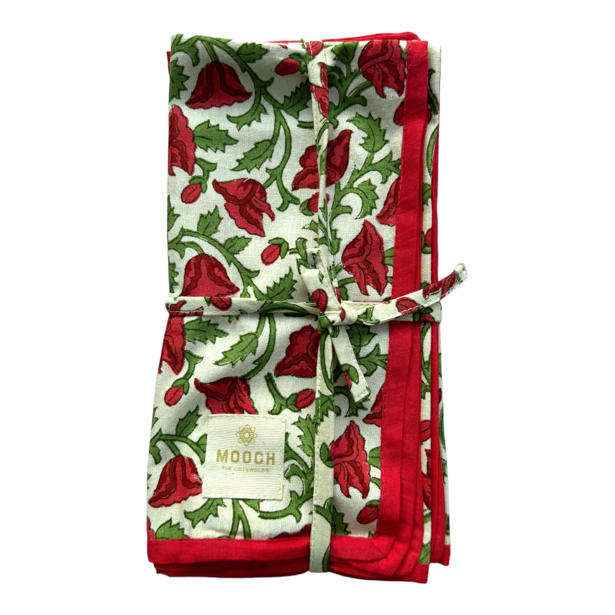 Printed Napkins (Pack of 4) - Hicks Scarlet