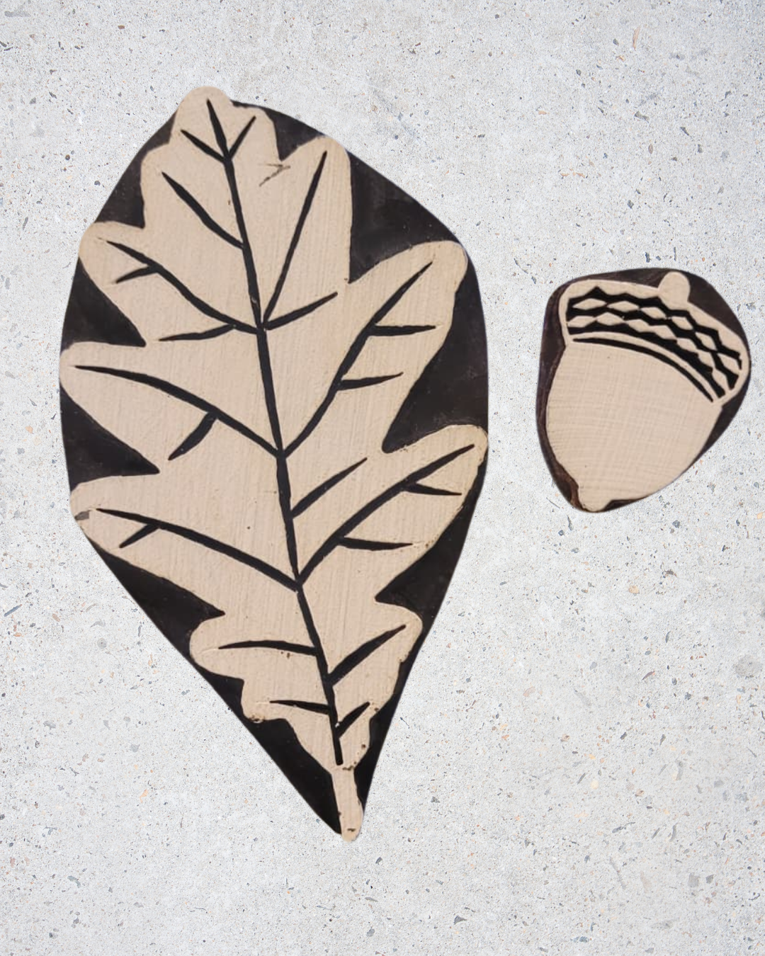 Hand Carved Wooden Block