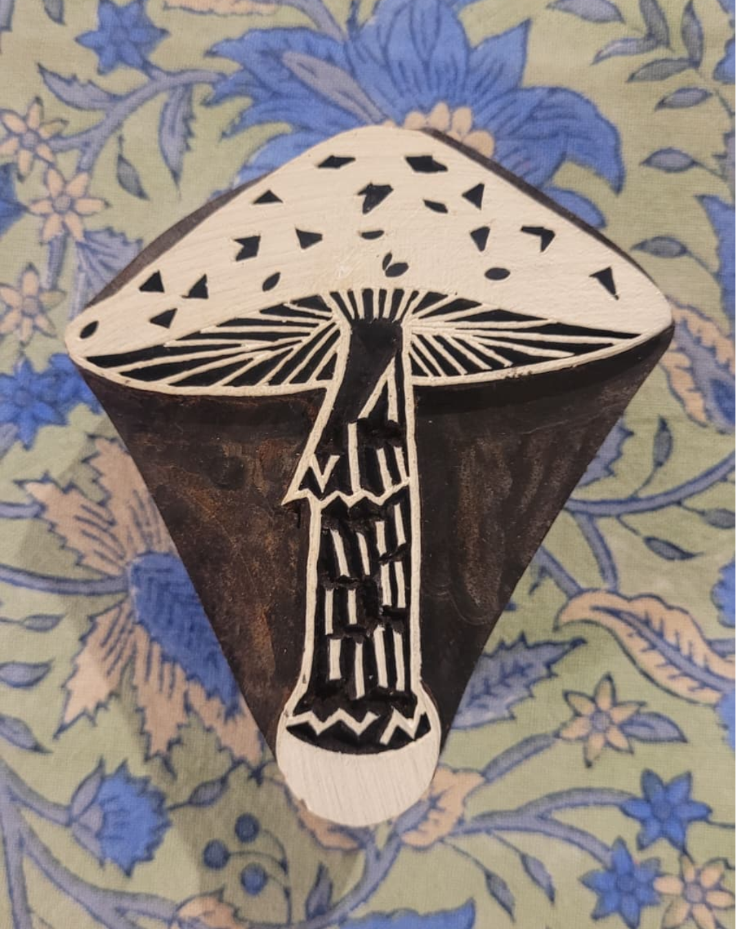 Hand Carved Wooden Block