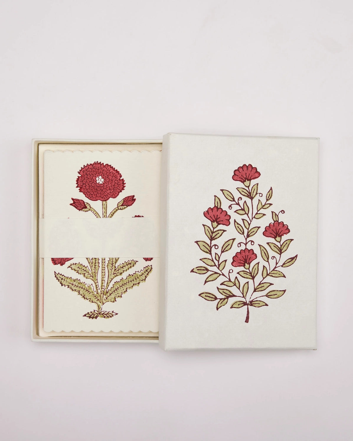 Hand Block Printed Notecard Set