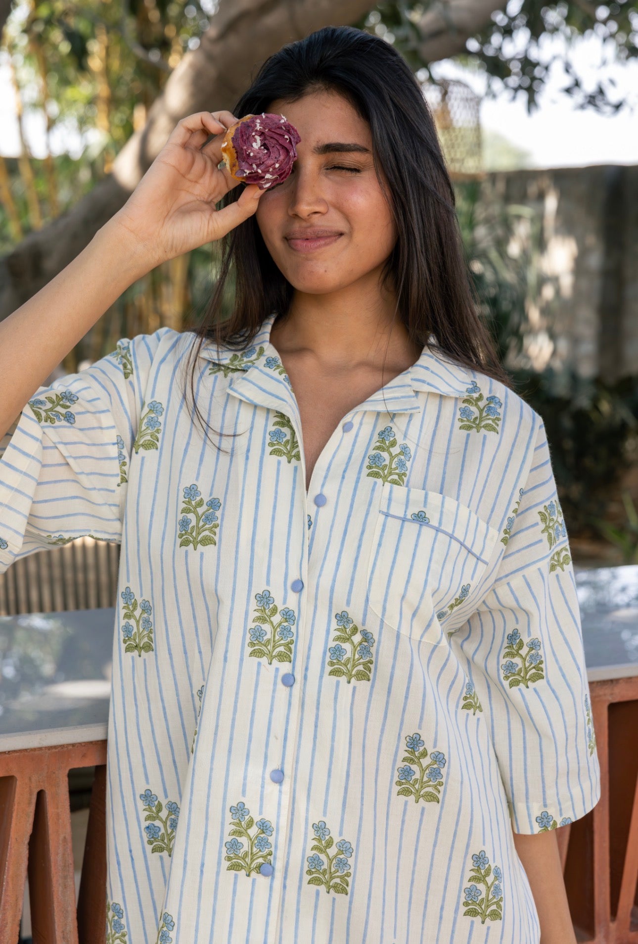 Cotton Nightshirt - Arlie Meadow